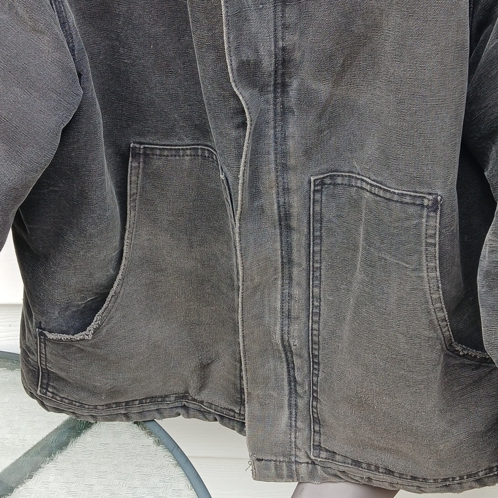 Carhartt Black LightweigJacket with  Collar MEN SZ LARGE Staincore Pee-core - Picture 5 of 9